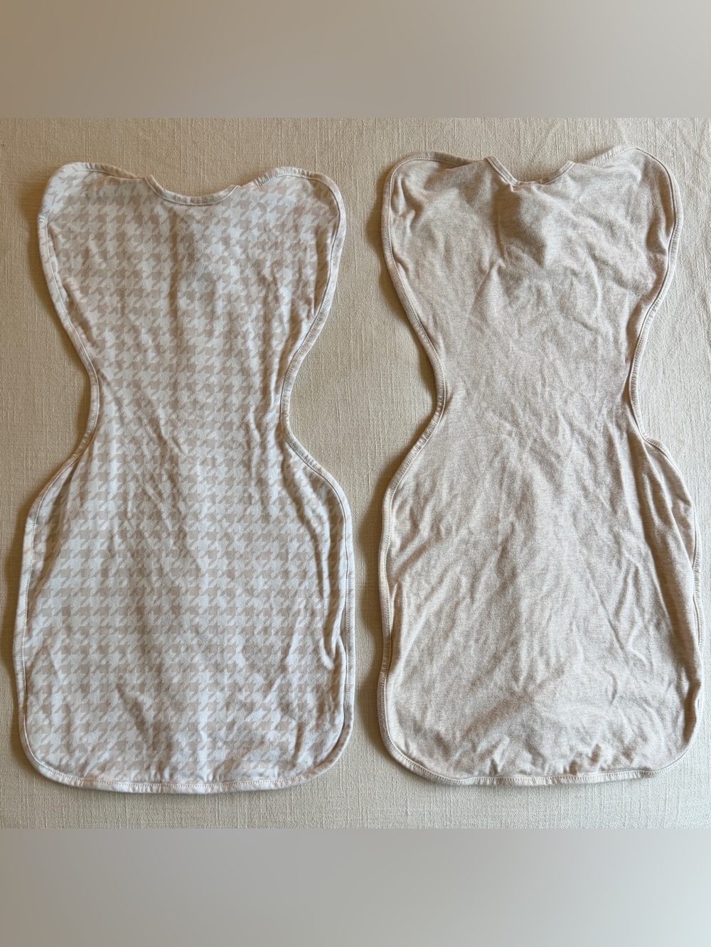 2 Love To Dream Swaddle Up Stretch Cotton - Tan Houndstooth & Oatmeal S - Picture 2 of 4